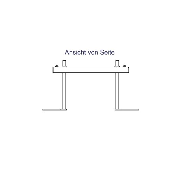 Produktbild UBD 160 211  -  Aufstock-Rahmen aus SVZ inkl. 170mm Nivellierschrauben zu UBD 160 und 210